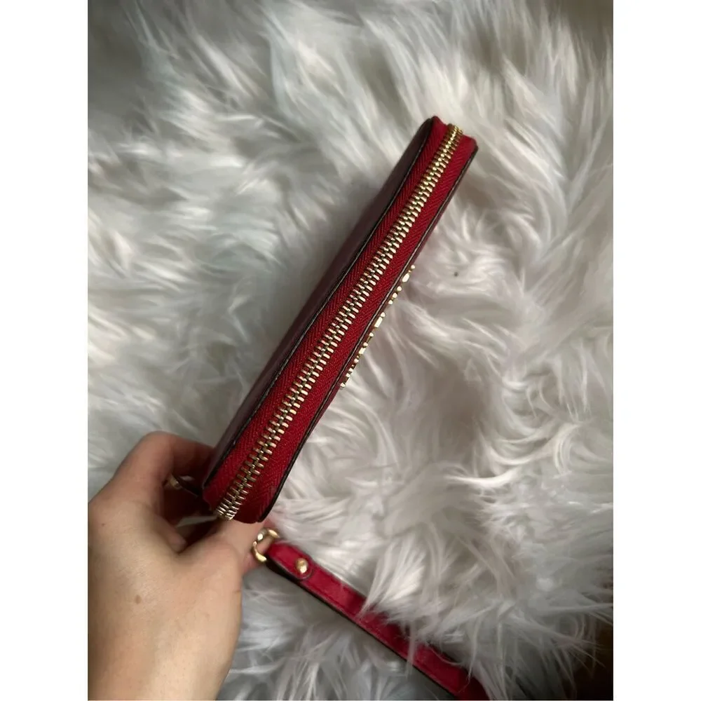 Michael Kors Wristlets Safiano Red Leather Wallet